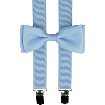 Kšandy Světle modré pánské kšandy s motýlkem