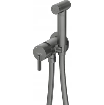 Podomítková bidetová baterie s bidetovou sprškou Deante Silia titanium