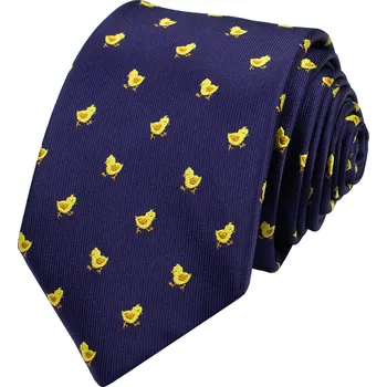 Kravata Tmavě modrá pánská kravata KUŘE