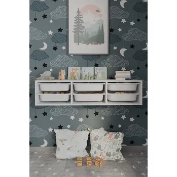 Knihovna Nástěnný víceúčelový úložný box JANA - bílý