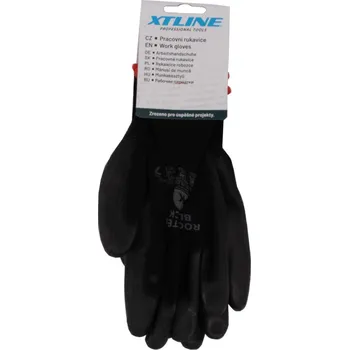 Pracovní rukavice OSTATNÍ Rukavice nylonové Bunting-ROOSTER - černé | velikost 11" (blistr)