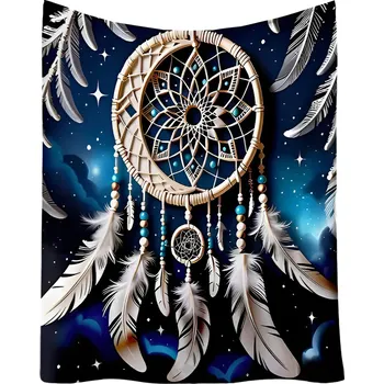 deka Excellent Mikroplyšová hřejivá deka 150x200 cm - Lapač snů béžový