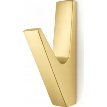 Věšák 1 ks Hliníkový věšák AVENA – saténová zlatá - na oblečení háček do lamely