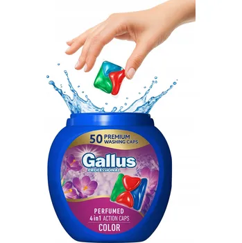 Kapsle na praní Gallus parfémované prací Kapsle 4 v 1, barevné 50 Ks