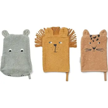 Koupací žínka Liewood Sylvester Washcloth 3-pack LW14919 vícebarevná MLC, vel. ONE SIZE