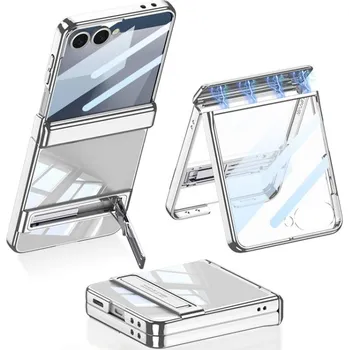 GKK 122718 GKK PHANTOM Ochranný kryt se stojanem pro Samsung Galaxy Z Flip7 5G stříbrný