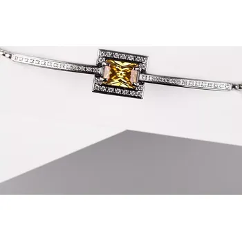 Náramek Lumora Y Steel - náramek z chirurgické oceli se zirkony