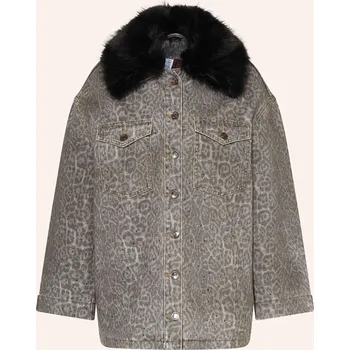 Liu Jo Dámská Džínová Bunda S Odnímatelnou Umělou Kožešinou,...