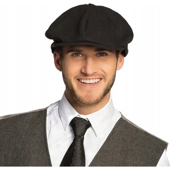 Karnevalový kostým Čepice Birmingham Černá Plátěná Čepice Doplněk ke Kostýmu na Párty