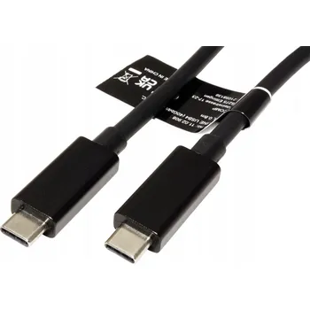 Datový kabel ROLINE USB4 40Gbps kabel USB C(M) - USB C(M), PD 100W, 0,5m, černý