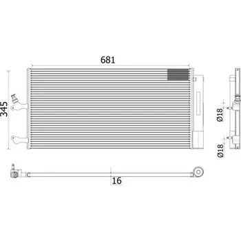 Výparník klimatizace Kondenzátor, klimatizace MAHLE AC 942 000P