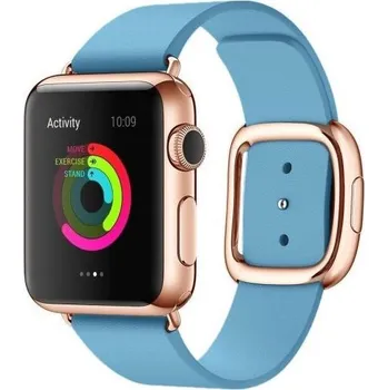 Řemínek na hodinky Elegantní řemínek s přezkou pro Apple Watch Ultra 49mm / 46mm / 45mm / 44mm / 42mm - modrý