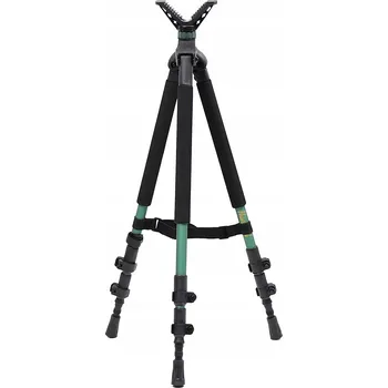 Lovecká hůl, stativ teleskopický trojnožka 3v1, vysoká, stabilní, zelená
