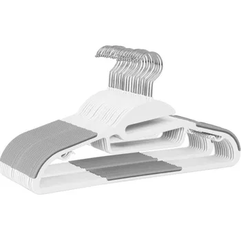 Věšák Věšáky na oblečení FLEXI bílé / šedé (20 ks)