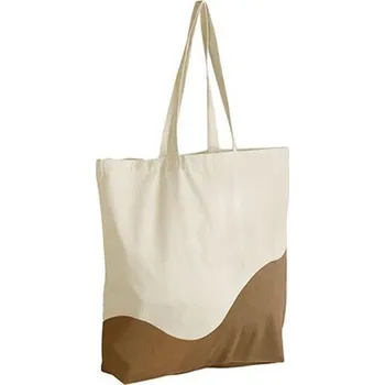 Westford Mill Plážová taška WM235 Natural-Caramel 36 x 44 x 10 cm