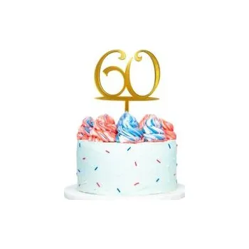 Dortová svíčka Číslo 60 Fialová