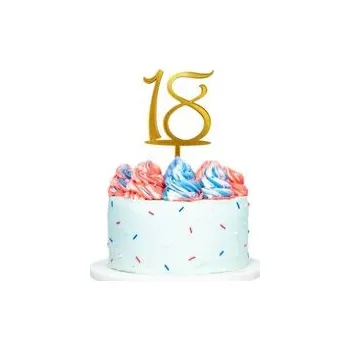 Dortová svíčka Číslo 18 Fialová