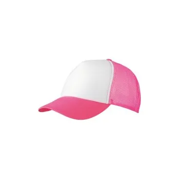 Kšiltovka Myrtle beach Unisex síťovaná kšiltovka MB070 White-Neon Pink one size