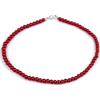 Náhrdelník Perlový náhrdelník Varianta: 4 bordó sv., Balení: 1 ks