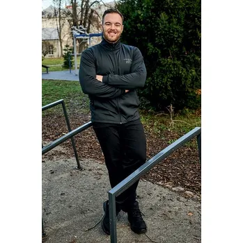 Pánská mikina Černá sportovní pánská mikina s potiskem 497 velikost 3XL