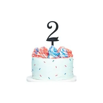 Dortová svíčka Číslo 2 Fialová