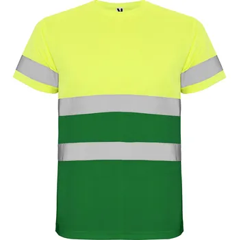 Pánské tričko ROLY Pánské reflexní tričko Delta Velikost: 4XL, Barva: zahradní zelená/svítivé žlutá (52221)