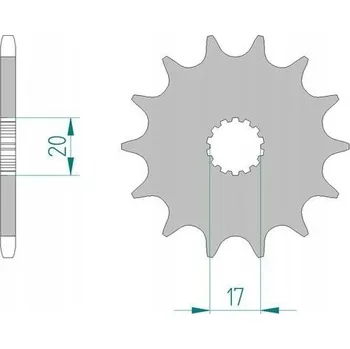 Nářadí na motocykly Přední pastorek Afam 21203, 13 zubů, rozměr 520, samočistící