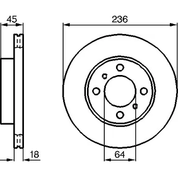 Brzdový systém Brzdový Kotouč; Přední BOSCH (0986478572)