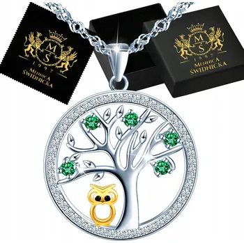 Náhrdelník Stříbrný náhrdelník Sova Dárek k Narozeninám Výročí