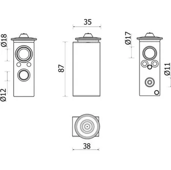 Ventil klimatizace Expanzní ventil, klimatizace MAHLE AVE 146 000P