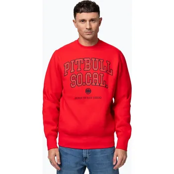 Pánská mikina Pánská mikina Pitbull So Cal Crewneck fluorescent red