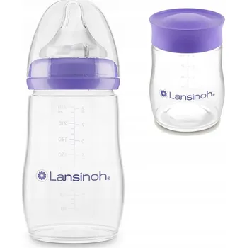 Kojenecká láhev Lansinoh Láhev 240 ml s dudlíkem Natural Wave
