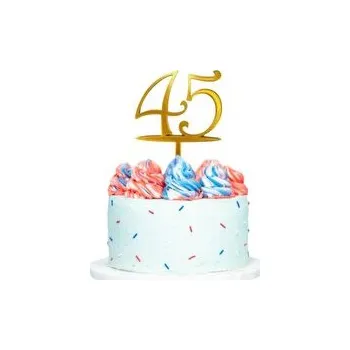 Dortová svíčka Číslo 45 Fialová