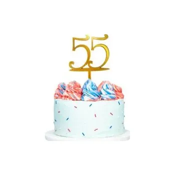 Dortová svíčka Číslo 55 Fialová