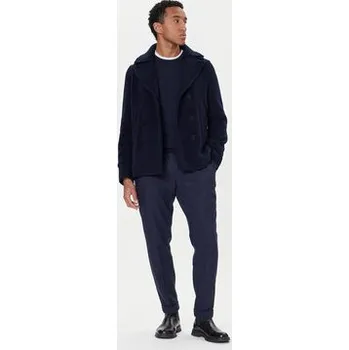 Dámský kabát Paul&Shark Vlněný kabát 15312361 Tmavomodrá Regular Fit XL