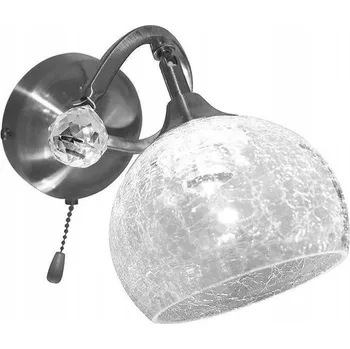 Nástěnné svítidlo Nástěnná lampa VEN K-B 22060/1 SL nastavitelná, skleněné svítidlo s křišťály