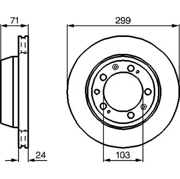 Brzdový kotouč Brzdový Kotouč; Zadní BOSCH (0986478417)