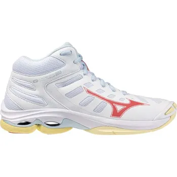 Dámská sálová obuv Mizuno Wave Voltage 2 Mid W V1GC246530 - white/calypso coral/pale banana 36,5