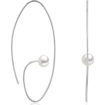 Souprava šperků Leru Netradiční stříbrné náušnice s perlou 2 varianty Náušnice: Stříbrná
