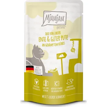 Krmivo pro kočku 24x125g MjAMjAM Quetschie - kachna a krůta