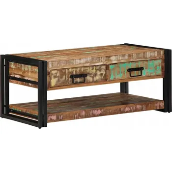 Konferenční stolek VidaXL Konferenční stolek vícebarevný 90x50x38 cm masivní recyklované dřevo