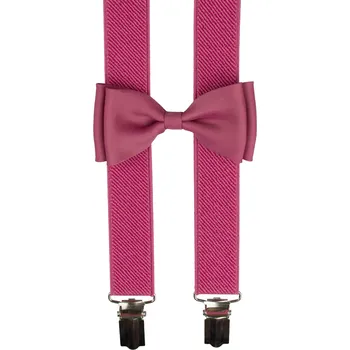 Kšandy Růžové dětské kšandy s motýlkem