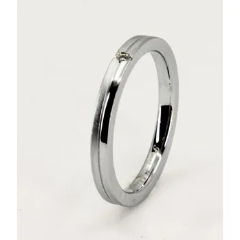 Prsten Genco Prsten z chirurgické oceli s diamantem GRSD25 Velikost: 49