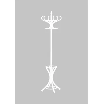 Věšák Dřevěný stojanový věšák GIOR II — bílá Halmar