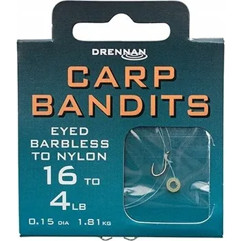 Rybářský háček Háčky Drennan Carp Bandits na zem, s návazcem, s protihrotem, 8 ks