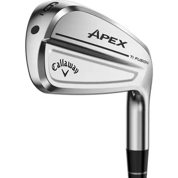 Golf Callaway Apex Ti Fusion 250 Plated pánská železa, ocel pravé, ocel, True Temper Dynamic Gold MID, pánské, Stiff, PW (Pitching wedge)