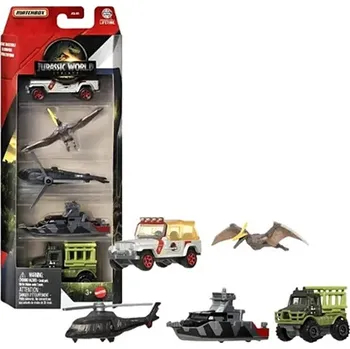 Mattel Matchbox™ Jurský svět 4 ks angličák a dinosaurus Pteranodon