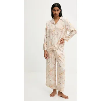 Dámské pyžamo Pyžamo Answear.LAB dámské, béžová barva 653.cjk 80X, vel. L