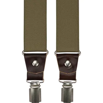 Kšandy Světle hnědé pánské široké kšandy s tmavě hnědou pravou kůží