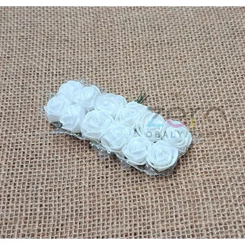 Svazek růžiček ozdobné (1 svazek) - bílá